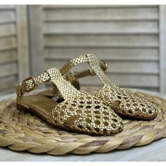 RARE!!! ZARA Metallic Flats NWT - Picture 9 of 16